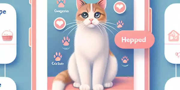 猫咪社区应用界面，展示图片分享与养猫经验交流。