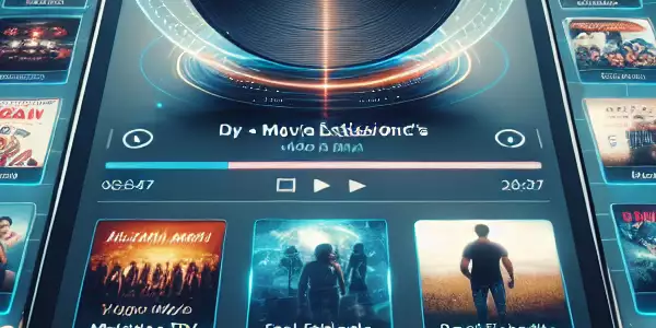 现代视频播放器界面，展示多种影视内容推荐与个人收藏。