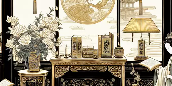 经典中式小说中的人物与情节，展现文学魅力与文化氛围。